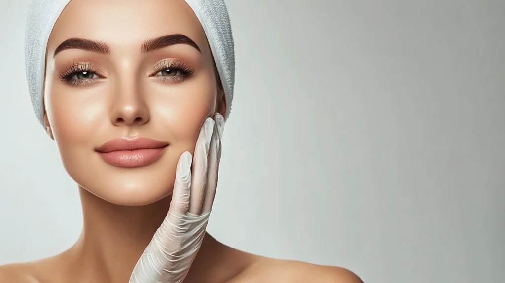 Una donna soddisfatta dal suo trattamento filler